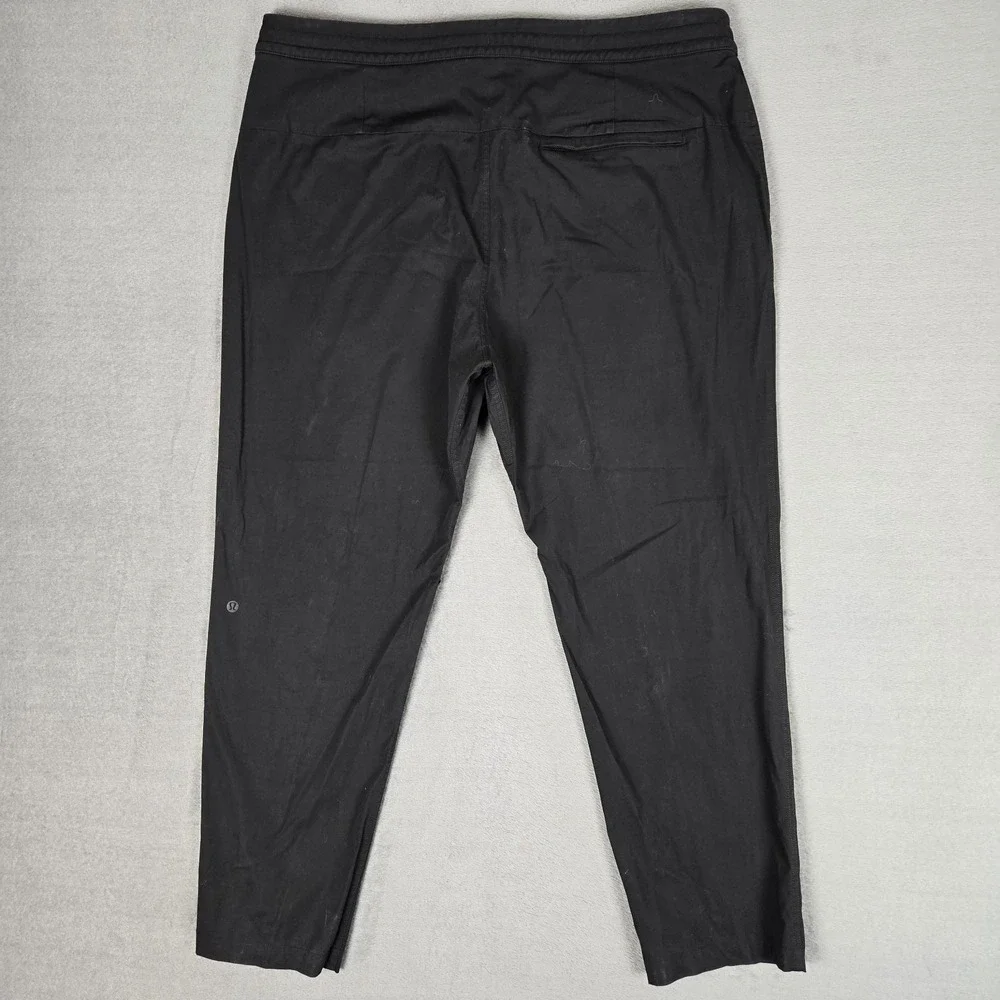 Lululemon Pants Mens 38x28 Carry On Black Elastic Waist Drawstring Active Wear
